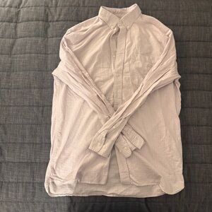 Men’s L Duck Head pastel Pink and blue plaid Button-Up Shirt